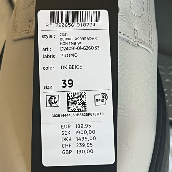 G-Star RAW Cream Leather Combat Boots Women’s | Size 8‎ Lace-Up Chunky Sole - Picture 5 of 10